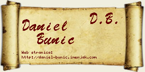 Daniel Bunić vizit kartica